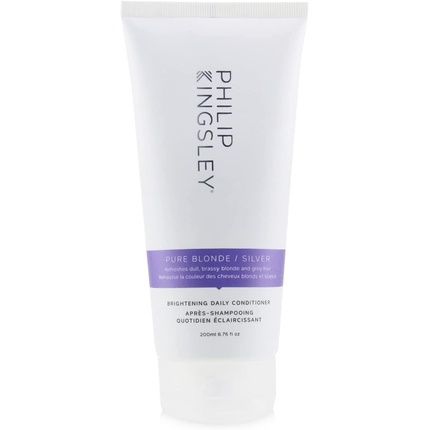 Philip Kingsley Pure Blonde/Silver Brightening Daily Purple Conditioner For Blonde Gray Brassy Colored Highlighted Bleached Hair Toner 200Ml