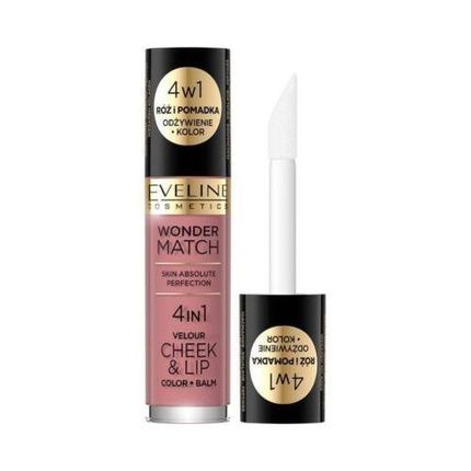 Eveline Wonder Match Cheek Lip 4In1 Blush Liquid Lipstick No.2 Vegan 4.5Ml - Image 4