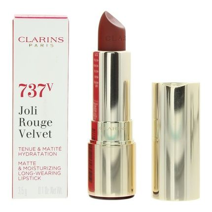 Clarins Velvet Matte Moisturizing Long737V Spicy Cinnamon Lipstick 35G For Women