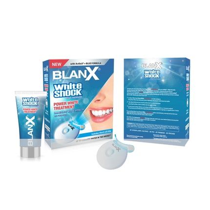 Blanx White Shock Power White Treatment Whitening Toothpaste 50Ml + Led Bite