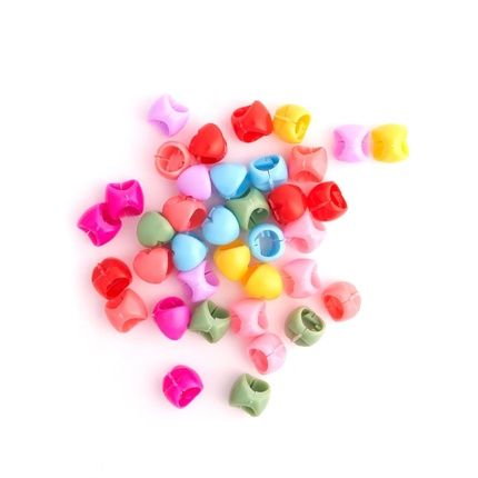 Red By Kiss 36 Pieces Kids Mini Claw Barrettes Self-Hinge Plastic Hair Clips - Pack Of 36