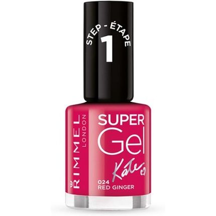 Rimmel London Super Gel Nail Polish By Kate 24 Red Ginger 12Ml