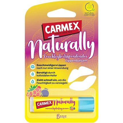 Carmex Naturally Stick Berry Natural Lip Care For Smooth Results