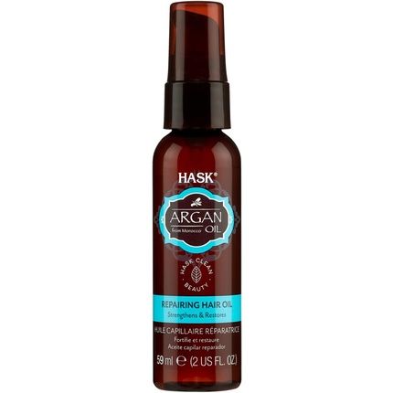 Hask Argan Repairing Hair Oil For Shine And Frizz Control For All Hair Types