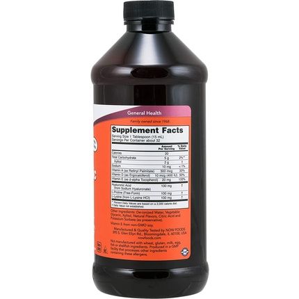 Now Foods Liquid Hyaluronic Acid 473Ml - Image 3