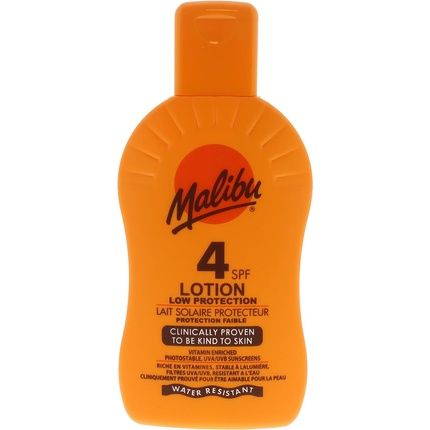 Malibu Low Protection Water Resistant Vitamin Enriched Sunscreen Lotion Spf 4 200Ml