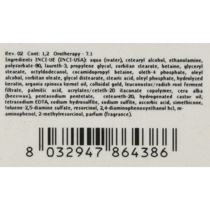 Fanola Oro Therapy Color Keratin Puro 7.1 Ash Blonde 100Ml - Image 3