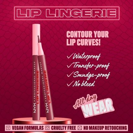 Nyx Professional Makeup Liner Lip Stain Lip Lingerie Seamless All Day Stain