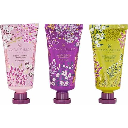 Sara Miller Beauty Haveli Garden Passion Flower & Frangipani Hand Creams Trio Gift Set