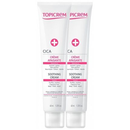 Topicrem Cica Soothing Repairing Cream 40Ml - Pack Of 2