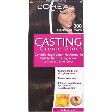 L'Oreal Paris Casting Creme Gloss 300 Darkest Brown Hair Dye