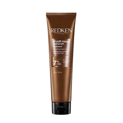 Redken All Soft Mega Curls Hydramelt Treatment 150Ml For Dry Curly And Wavy Hair - Image 3