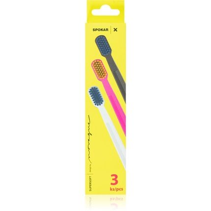 Spokar Supersoft Toothbrush Ultra Soft 3 Pcs