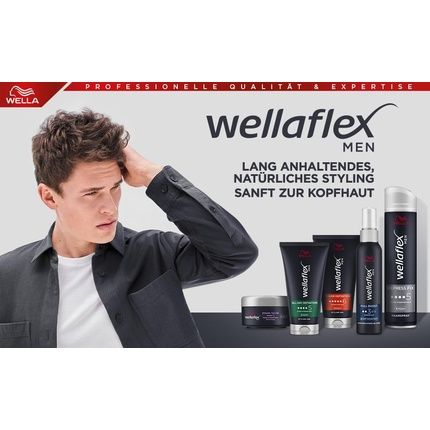 Wellaflex Men All-Day Definition Gel Ultra Strong Hold Styling Hair Gel Vegan Dermatologically Tested Silicone-Free 150Ml