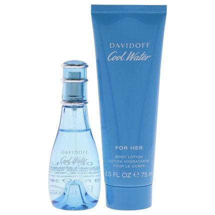 Davidoff Cool Water 1Oz Edt Spray 2.5Oz Body Lotion Women
