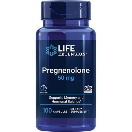 Life Extension Pregnenolone 50Mg Hormone Balance Anti-Aging Memory & Cognition Supplement 100 Capsules