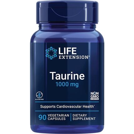 Life Extension Europe Taurine Capsules 1000Mg 90 Count
