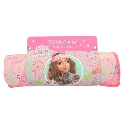 Depesche Topmodel Wild Microfiber Towel With Model Motif And Colorful Pattern