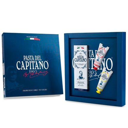 Pasta Del Capitano 1905 Toothpaste Gift Box Includes 75Ml Whitening 25Ml Orange And 25Ml Smoothing Toothpaste