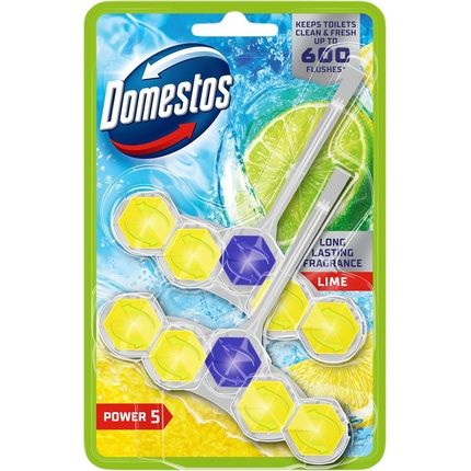 Domestos Power 5 Lime Toilet Rim Blocks 50G - Pack Of 2