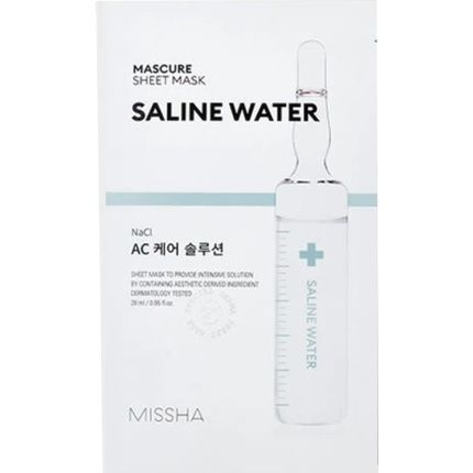 Missha Soothing Mask For Sensitive Skin Mascure Saline Water Sheet Mask 1 Pc