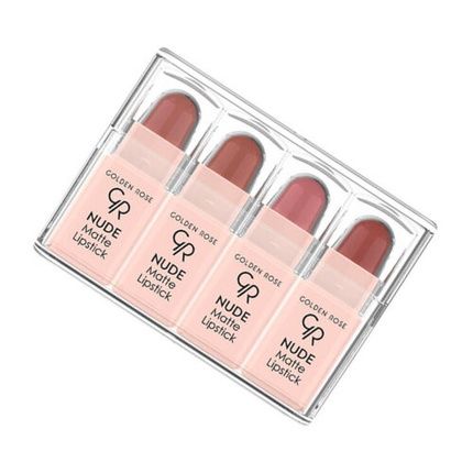 Golden Rose 4 Matte Mini Lipsticks Nude Look Mix 4G