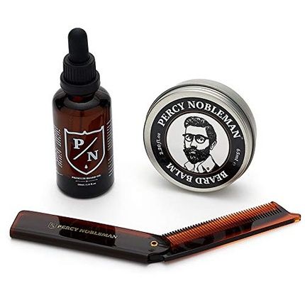 Premium Beard Care Kit By Percy Nobleman Beard Grooming Kit With Beard Balm 65Ml Premium Beard Oil 50Ml And Folding Beard Comb - Image 3