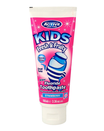 Active Oral Care Kids Fluoride Toothpaste For Children With Fluoride Strawberry 100Ml