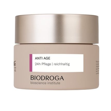Biodroga Anti Aging 24H Face Cream Rich 50Ml - Firming Anti Wrinkle Face Care Day Cream Night Cream Vegan Bioscience Institute
