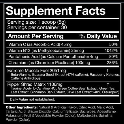 Jnx Sports The Ripper! Fat Burner Dietary Supplement With Super Thermogenesis, Appetite Control & Extreme Energy Dark Grape 30 Servings - Image 3