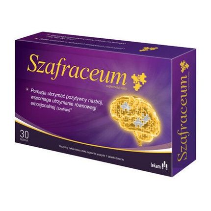 Szafraceum Nervous System Calming Stress Good Mood Emotions 30 Tablets