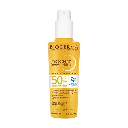 Bioderma Photoderm Invisible Spray Sunscreen For Sensitive Skin Spf 50+, 200 Ml