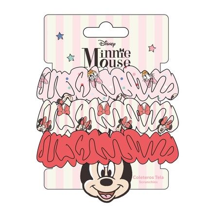 Minnie Mouse Hair Ties Beauty Set For Girls - Pack Of 3