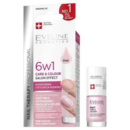 Eveline Nail Therapy 6 In 1 Care Nail Polish Pink - 5Ml