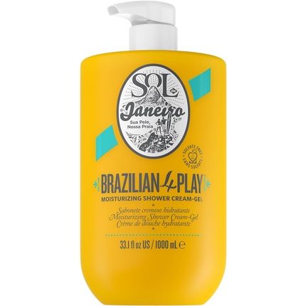 Sol De Janeiro Brazilian 4 Play Moisturizing Shower Cream Gel Body Wash 1 Liter Coconut