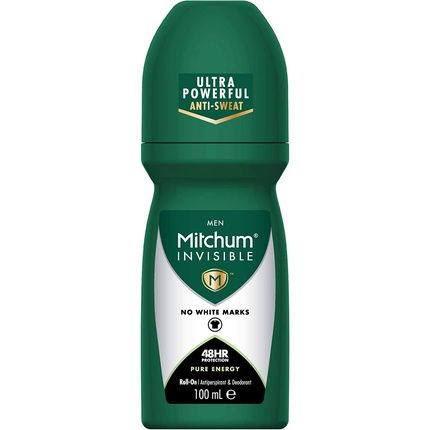 Mitchum Invisible Men 48Hr Protection Roll On Deodorant & Anti-Perspirant Pure Energy 100Ml