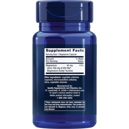 Life Extension Calm-Mag Bioavailable Magnesium Acetyl Taurinate