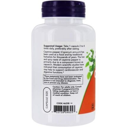 Now Foods Cayenne 500Mg 100 Capsules