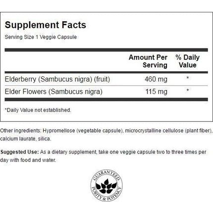 Swanson Elderberry 575Mg 120 Veg Capsules