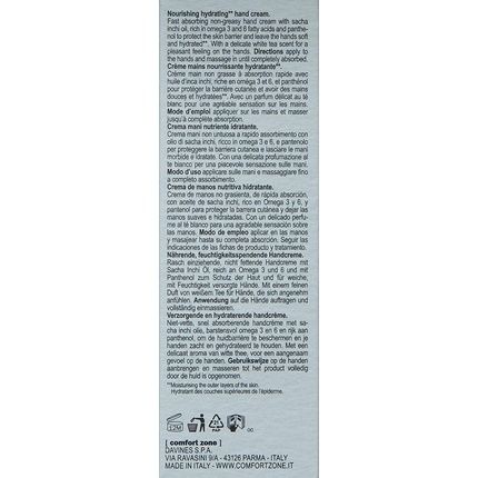 Comfort Zone Specialist Hand Cream 75Ml Tube Ultra Hydrating Quick Absorbing Sacha Inchi Oil Panthenol Protective Suitable For Vegans Natural Ingredients - Image 3