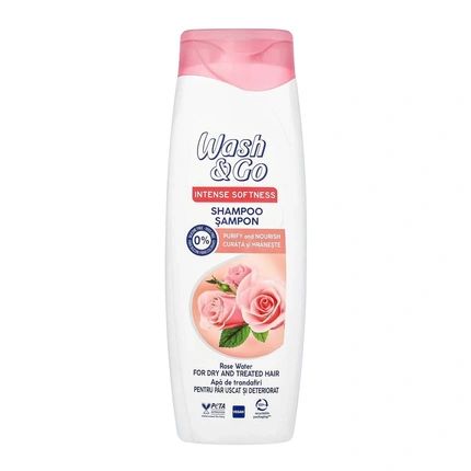 Wash And Go Wash&Go Shampoo With Rose Water For Dry And Damaged Hair 360Ml