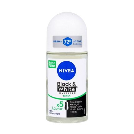Nivea Deodorant Rollon 50Ml Women Black & White Fresh