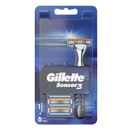 Gillette Sensor 3 Razor And 6 Refills Gillette