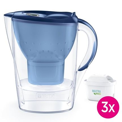 Brita Marella Cool Water Filter Jug 2.4L Blue - Includes 3 Maxtra Pro Filters