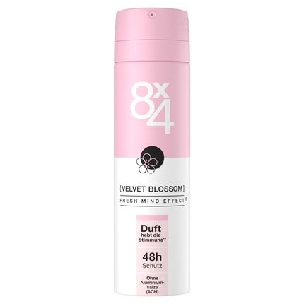 8X4 Velvet Blossom Deodorant Spray With Floral-Fruity Scent 150Ml