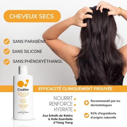 Caditar Dry Hair Gentle Moisturizing Shampoo 150Ml Paraben-Free