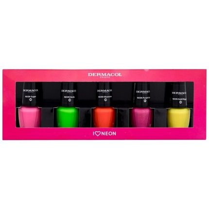Set Of Neon Nail Polishes 2023