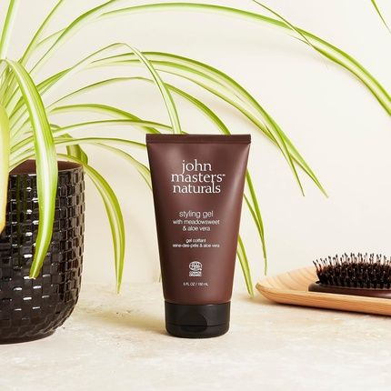 John Masters Naturals Styling Gel 5 Fl Oz 150Ml Organic Aloe Vera And Meadowsweet 99% Natural Cosmos Organic Certified Lightweight Hold Vegan