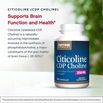 Jarrow Citicoline Cdp Choline 250Mg 60 Capsules - Image 3