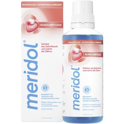 Meridol Mouthwash Comprehensive Care 400Ml - Antibacterial Effect, Protects Gums, Strengthens Teeth And Freshens Breath, Alcohol-Free